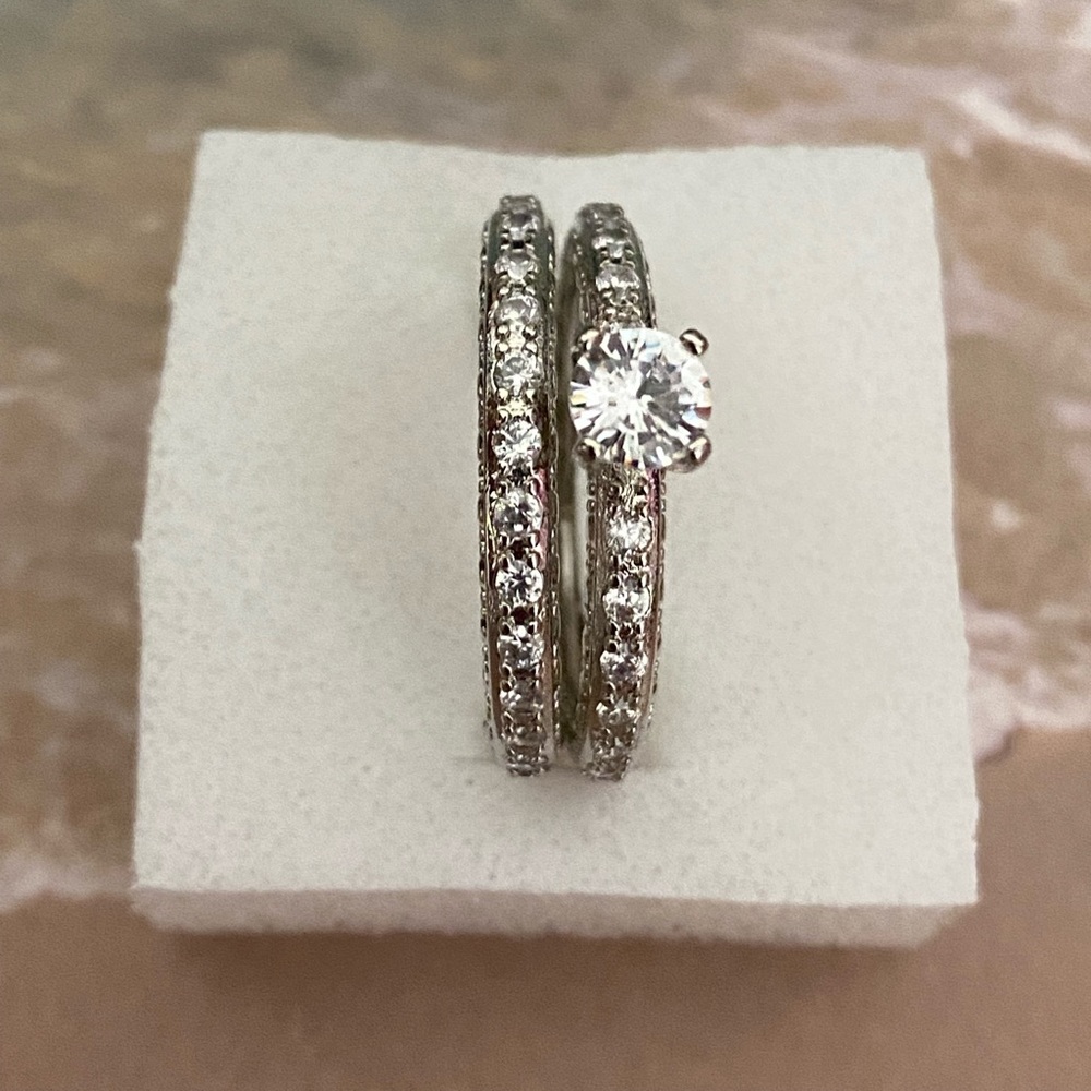 Sterling Silver Double Ring Set - image 2